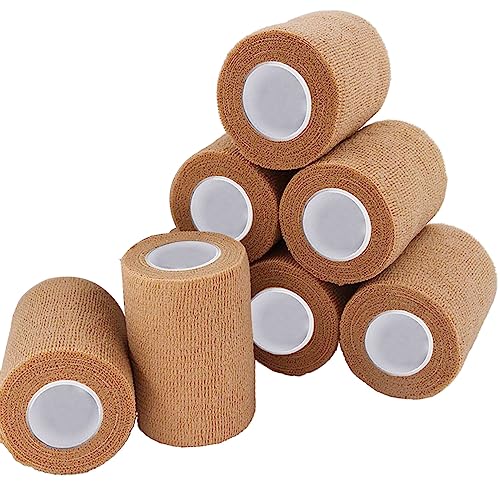 Selbstklebender Verband, 8 Rollen x 7,5cm x 4,5m Pflaster Rolle Verbandsmaterial, Elastische Binde Bandage Fixierbinde Haftbandage Selbstklebend Selbstklebender Verband, 8 Rollen x 7,5cm x 4,5m Pflaster Rolle Verbandsmaterial, Elastische Binde Bandage Fixierbinde Haftbandage Selbstklebend von BILGETA