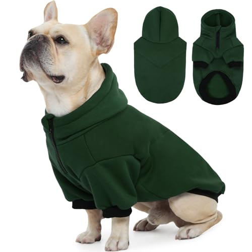 ADNIKIA Basic Hunde-Kapuzenpullover, weicher und warmer Hundepullover mit Loch für die Leine, Fleecepullover für kleine bis große Hunde, Jungen und Mädchen von ADNIKIA
