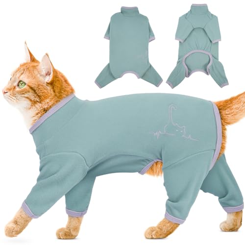 ADNIKIA Katzen-Pyjama nur für Katzen, klebriges Haar, Katzenkleidung, Sphynx haarloser Katzenpullover, Erholungsanzug nach Operationen, verhindert Haarausfall, Kätzchen-Einteiler, Hemden, Kostüme von ADNIKIA