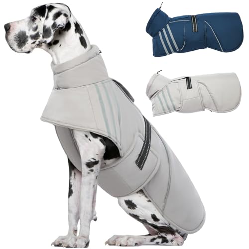 ADNIKIA Warmer Hundemantel, reflektierend, verstellbar, pelziger Rollkragen, Wintermantel, dicke Hunde-Fleeceweste, wasserdicht, winddicht, für kaltes Wetter, mit Schnalle, für Welpen, kleine, ADNIKIA Warmer Hundemantel, reflektierend, verstellbar, pelziger Rollkragen, Wintermantel, dicke Hunde-Fleeceweste, wasserdicht, winddicht, für kaltes Wetter, mit Schnalle, für Welpen, kleine, von ADNIKIA