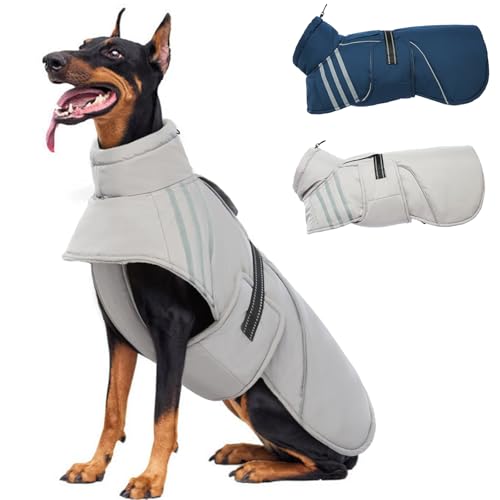 ADNIKIA Warmer Hundemantel, reflektierend, verstellbar, pelziger Rollkragen, Wintermantel, dicke Hunde-Fleeceweste, wasserdicht, winddicht, für kaltes Wetter, mit Schnalle, für Welpen, kleine, ADNIKIA Warmer Hundemantel, reflektierend, verstellbar, pelziger Rollkragen, Wintermantel, dicke Hunde-Fleeceweste, wasserdicht, winddicht, für kaltes Wetter, mit Schnalle, für Welpen, kleine, von ADNIKIA