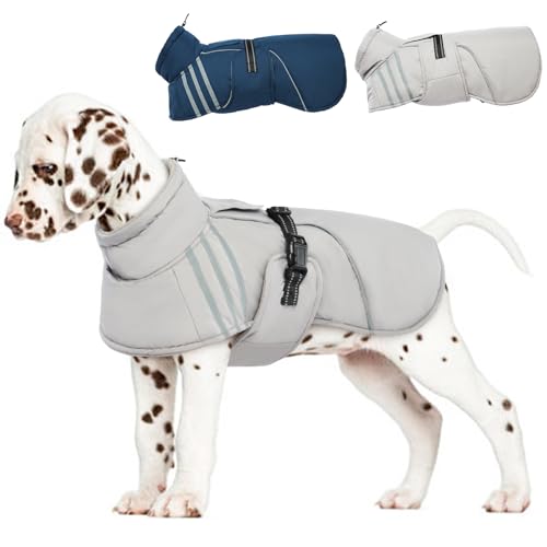 ADNIKIA Warmer Hundemantel, reflektierend, verstellbar, pelziger Rollkragen, Wintermantel, dicke Hunde-Fleeceweste, wasserdicht, winddicht, für kaltes Wetter, mit Schnalle, für Welpen, kleine, ADNIKIA Warmer Hundemantel, reflektierend, verstellbar, pelziger Rollkragen, Wintermantel, dicke Hunde-Fleeceweste, wasserdicht, winddicht, für kaltes Wetter, mit Schnalle, für Welpen, kleine, von ADNIKIA