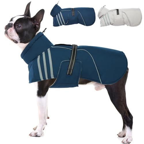 ADNIKIA Warmer Hundemantel, reflektierend, verstellbar, pelziger Rollkragen, Wintermantel, dicke Hunde-Fleeceweste, wasserdicht, winddicht, für kaltes Wetter, mit Schnalle, für Welpen, kleine, ADNIKIA Warmer Hundemantel, reflektierend, verstellbar, pelziger Rollkragen, Wintermantel, dicke Hunde-Fleeceweste, wasserdicht, winddicht, für kaltes Wetter, mit Schnalle, für Welpen, kleine, von ADNIKIA