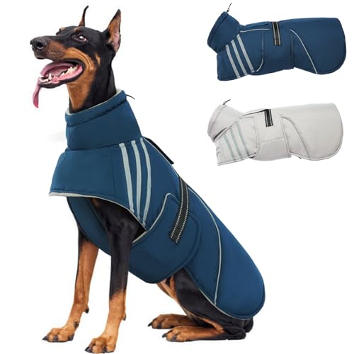 ADNIKIA Warmer Hundemantel, reflektierend, verstellbar, pelziger Rollkragen, Wintermantel, dicke Hunde-Fleeceweste, wasserdicht, winddicht, für kaltes Wetter, mit Schnalle, für Welpen, kleine, ADNIKIA Warmer Hundemantel, reflektierend, verstellbar, pelziger Rollkragen, Wintermantel, dicke Hunde-Fleeceweste, wasserdicht, winddicht, für kaltes Wetter, mit Schnalle, für Welpen, kleine, von ADNIKIA