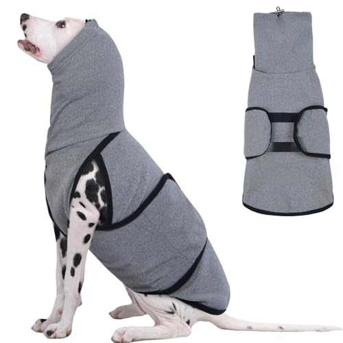 Hunde-Angstjacke, beruhigendes Hemd, Angstlinderung, beruhigende Weste mit Ohrenschützern, Lärmschutz, Winter-Hundemantel, Thundershirt für Hunde, leicht, dehnbar, Rollkragen-T-Shirts Hunde-Angstjacke, beruhigendes Hemd, Angstlinderung, beruhigende Weste mit Ohrenschützern, Lärmschutz, Winter-Hundemantel, Thundershirt für Hunde, leicht, dehnbar, Rollkragen-T-Shirts von ADNIKIA