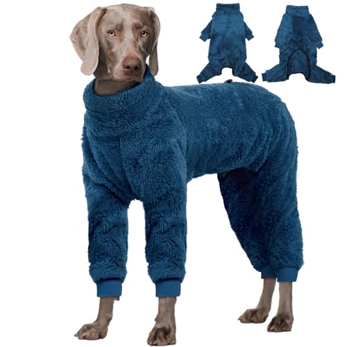 Hunde-Wintermantel, Einteiler mit 4 Beinen, warme Fleece-Hundejacke, weicher Pullover, Pyjama, Ganzkörper-Pyjama, Einteiler für kleine, mittelgroße und große Hunde, Spaziergänge, Wandern, Reisen von ADNIKIA