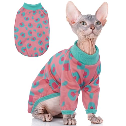 Sphynx Rollkragenpullover für Katzen, Baumwolle, Pullover mit Ärmeln, Katzen-Pyjama, Jumpsuit für Sphynx, Cornish Rex, Devon Rex, kleine Hunde Sphynx Rollkragenpullover für Katzen, Baumwolle, Pullover mit Ärmeln, Katzen-Pyjama, Jumpsuit für Sphynx, Cornish Rex, Devon Rex, kleine Hunde von ADNIKIA