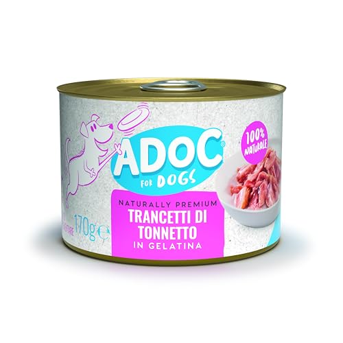 Adoc - Feuchtigkeitsfutter für ausgewachsene Hunde mit natürlichen Inhaltsstoffen Thunnel - 24 Dosen à 170 g Adoc - Feuchtigkeitsfutter für ausgewachsene Hunde mit natürlichen Inhaltsstoffen Thunnel - 24 Dosen à 170 g von ADOC