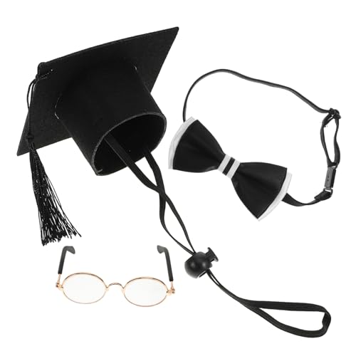 ADOCARN 1 Satz Abschlussmütze Fliege Sonnenbrille für Festliche Dekoration und Feierlichkeiten zur Graduierung von Haustieren ADOCARN 1 Satz Abschlussmütze Fliege Sonnenbrille für Festliche Dekoration und Feierlichkeiten zur Graduierung von Haustieren von ADOCARN