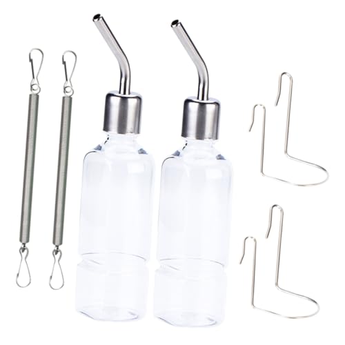ADOCARN 2 Stück Hängende Trinkflasche für Hamster und Meerschweinchen Wasserspender für Kleintiere Auslaufsicher und Installieren ADOCARN 2 Stück Hängende Trinkflasche für Hamster und Meerschweinchen Wasserspender für Kleintiere Auslaufsicher und Installieren von ADOCARN