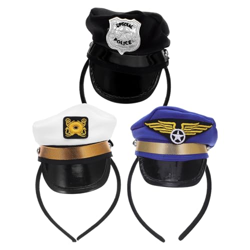 ADOCARN 3-teilige Matrosenmütze für Hunde: Kapitänsmütze für Haustiere – Mini-Matrosen-Kostüm für Welpen und Kätzchen, Marine-Outfit für Cosplay-Partys und den Alltag ADOCARN 3-teilige Matrosenmütze für Hunde: Kapitänsmütze für Haustiere – Mini-Matrosen-Kostüm für Welpen und Kätzchen, Marine-Outfit für Cosplay-Partys und den Alltag von ADOCARN
