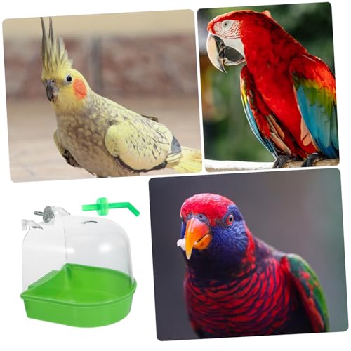 ADOCARN Hängende Vogelbadewanne aus Robustem Kunststoff mit Sicherem Glattem Wiederverwendbar und Praktisch für Wellensittiche und Papageien Geeignet als Sand oder Wasserbad im Käfig von ADOCARN
