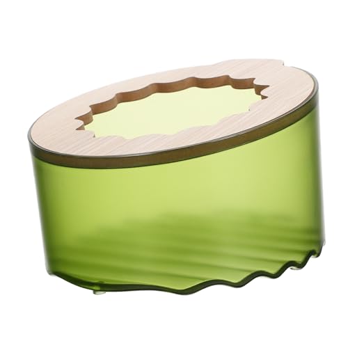 ADOCARN Hamster Sandbad Box Transparent mit Glatten Kanten aus Robustem und Holz Multifunktionale Hamster Toilette und Badewanne für Kleine Haustiere Zubehör von ADOCARN