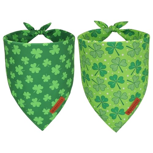 ADOGGYGO St. Patrick's Day Hundehalstuch, grünes Kleeblatt, verstellbare Passform, Halstücher für kleine Hunde, Größe S ADOGGYGO St. Patrick's Day Hundehalstuch, grünes Kleeblatt, verstellbare Passform, Halstücher für kleine Hunde, Größe S von ADOGGYGO