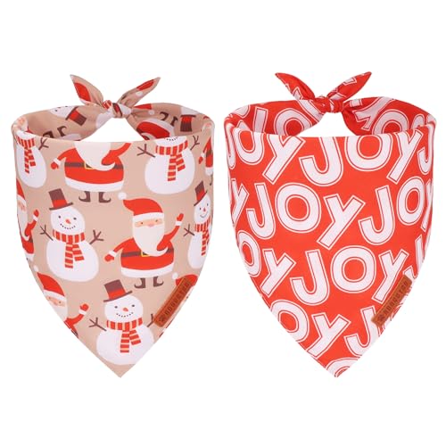ADOGGYGO Weihnachts-Hundehalstuch, Weihnachtsmann-Schneemann, Freude, Haustier-Schal, hochwertiger strapazierfähiger Stoff, verstellbare Passform, Weihnachtstücher für extra große Hunde und Haustiere ADOGGYGO Weihnachts-Hundehalstuch, Weihnachtsmann-Schneemann, Freude, Haustier-Schal, hochwertiger strapazierfähiger Stoff, verstellbare Passform, Weihnachtstücher für extra große Hunde und Haustiere von ADOGGYGO