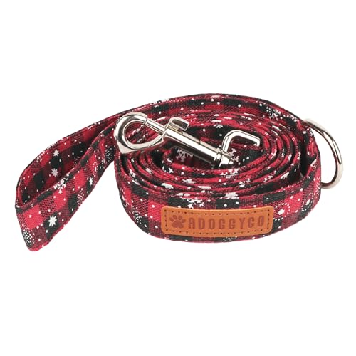 ADOGGYGO Weihnachts-Hundeleine, rot kariert, für kleine, mittelgroße und große Hunde, Haustiere (Weihnachten, 1,5 m x 1,9 cm) von ADOGGYGO