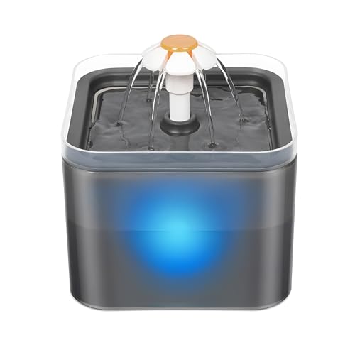 ADOV Katzen Wasserbrunnen zum Trinken, 2L Automatischer Haustier Wasserbrunnen mit LED Wasserstand Fenster, Ultra Leise mit Aktivkohlefilter, Gesund, Frisch und Hygienisch Wassernapf für Katzen, Hunde ADOV Katzen Wasserbrunnen zum Trinken, 2L Automatischer Haustier Wasserbrunnen mit LED Wasserstand Fenster, Ultra Leise mit Aktivkohlefilter, Gesund, Frisch und Hygienisch Wassernapf für Katzen, Hunde von ADOV