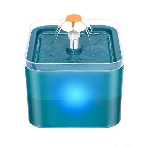 ADOV Katzen Wasserbrunnen zum Trinken, 2L Automatischer Haustier Wasserbrunnen mit LED Wasserstand Fenster, Ultra Leise mit Aktivkohlefilter, Gesund, Frisch und Hygienisch Wassernapf für Katzen, Hunde ADOV Katzen Wasserbrunnen zum Trinken, 2L Automatischer Haustier Wasserbrunnen mit LED Wasserstand Fenster, Ultra Leise mit Aktivkohlefilter, Gesund, Frisch und Hygienisch Wassernapf für Katzen, Hunde von ADOV