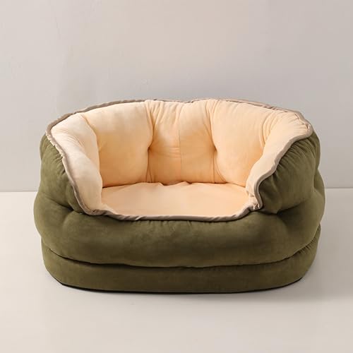 ADUODAO Beruhigende Hundematratze, waschbares Hundekissen mit abnehmbarem Bezug, Anti-Angst-Haustier-Sofabett mit rutschfester Unterseite, für Welpen, Katzen, Kätzchen, 55 x 50 x 23 cm, Grün ADUODAO Beruhigende Hundematratze, waschbares Hundekissen mit abnehmbarem Bezug, Anti-Angst-Haustier-Sofabett mit rutschfester Unterseite, für Welpen, Katzen, Kätzchen, 55 x 50 x 23 cm, Grün von ADUODAO