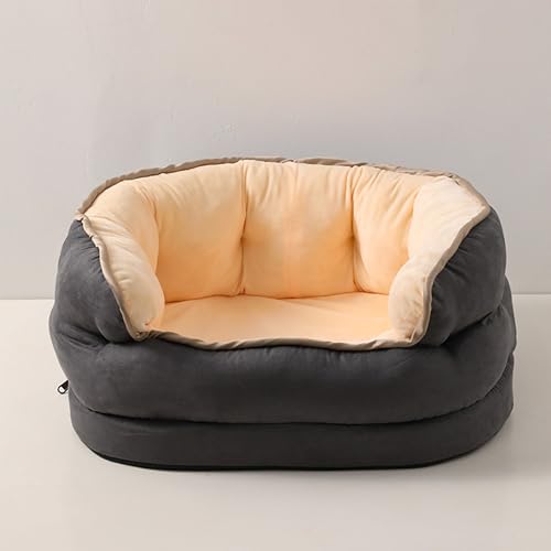 ADUODAO Beruhigende Hundematratze, waschbares Hundekissen mit abnehmbarem Bezug, Anti-Angst-Haustier-Sofabett mit rutschfester Unterseite, für Welpen, Katzen, Kätzchen, 65 x 55 x 26 cm, Grau ADUODAO Beruhigende Hundematratze, waschbares Hundekissen mit abnehmbarem Bezug, Anti-Angst-Haustier-Sofabett mit rutschfester Unterseite, für Welpen, Katzen, Kätzchen, 65 x 55 x 26 cm, Grau von ADUODAO