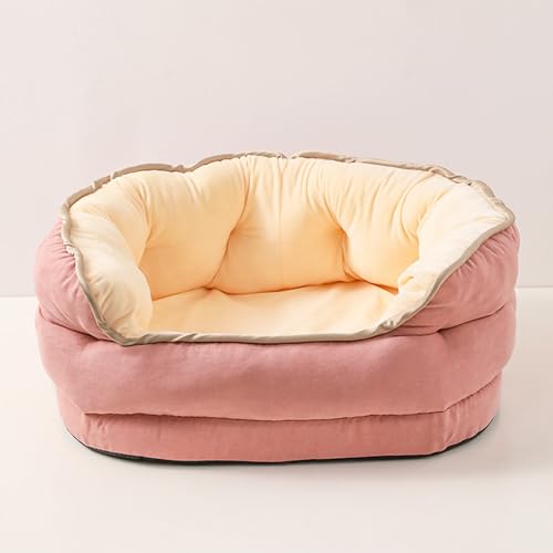 ADUODAO Beruhigende Hundematratze, waschbares Hundekissen mit abnehmbarem Bezug, Anti-Angst-Haustier-Sofabett mit rutschfester Unterseite, für Welpen, Katzen, Kätzchen, 65 x 55 x 26 cm, Rosa ADUODAO Beruhigende Hundematratze, waschbares Hundekissen mit abnehmbarem Bezug, Anti-Angst-Haustier-Sofabett mit rutschfester Unterseite, für Welpen, Katzen, Kätzchen, 65 x 55 x 26 cm, Rosa von ADUODAO
