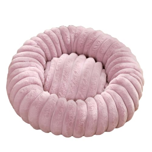 ADUODAO Beruhigendes Donut-Hundebett, runde, orthopädische Katzenbetten mit rutschfester Unterseite, Anti-Angst-Hundesofa, bequeme Haustierkissen-Matten für Labrador, Chihuahua (Durchmesser: 90 cm von ADUODAO