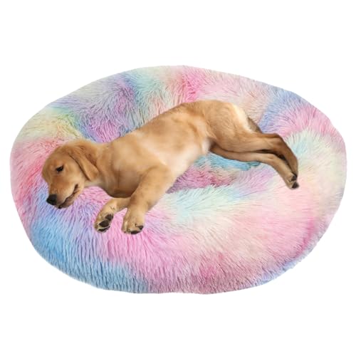 ADUODAO Donut Beruhigendes Hundebett, waschbar, Welpen-Kissen, Anti-Angst, Haustierkissen, flauschiges Donut-Kissen für große, mittelgroße und kleine Hunde, schlafendes Haustier-Sofakissen (90 cm ADUODAO Donut Beruhigendes Hundebett, waschbar, Welpen-Kissen, Anti-Angst, Haustierkissen, flauschiges Donut-Kissen für große, mittelgroße und kleine Hunde, schlafendes Haustier-Sofakissen (90 cm von ADUODAO