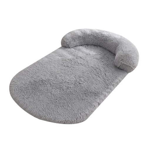 ADUODAO Großes Hundebett mit U-förmiger Nackenrolle, flauschiges Anti-Angst-Hundesofa, weiche, warme Haustiermatratze, mit rutschfester Unterseite, beruhigende Haustierkissen-Matten (L: 100 x 75 cm ADUODAO Großes Hundebett mit U-förmiger Nackenrolle, flauschiges Anti-Angst-Hundesofa, weiche, warme Haustiermatratze, mit rutschfester Unterseite, beruhigende Haustierkissen-Matten (L: 100 x 75 cm von ADUODAO