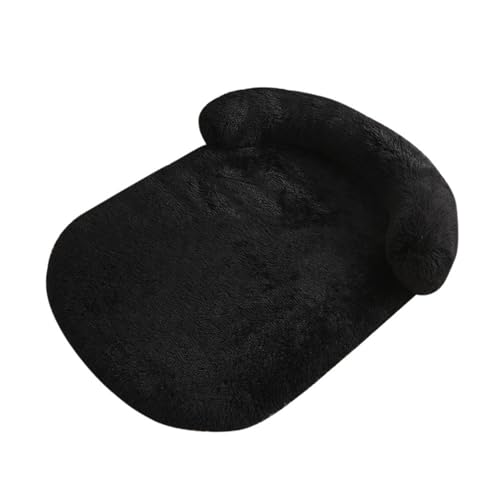 ADUODAO Großes Hundebett mit U-förmiger Nackenrolle, flauschiges Anti-Angst-Hundesofa, weiche, warme Haustiermatratze, mit rutschfester Unterseite, beruhigende Haustierkissen-Matten (XL: 120 x 75 cm von ADUODAO