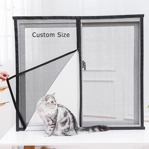 ADUODAO Katzensicherer Fensterschutz, verhindert, dass Katzen aus Fenster, Schlafzimmer, Wohnzimmer springen, selbstklebender Katzen-Fensterschutz, Haustierschutz und hält Insekten fern ADUODAO Katzensicherer Fensterschutz, verhindert, dass Katzen aus Fenster, Schlafzimmer, Wohnzimmer springen, selbstklebender Katzen-Fensterschutz, Haustierschutz und hält Insekten fern von ADUODAO