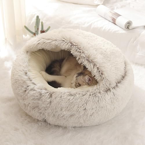 Donut-Katzenbett, rundes Höhlen-Schlafbett, Plüsch-Kätzchenbett, warmes Haustierkissen, Sofa mit rutschfester Unterseite, Indoor-Katzennest, Zelt für Kätzchen und Welpen (Durchmesser: 40 cm, Kaffee) Donut-Katzenbett, rundes Höhlen-Schlafbett, Plüsch-Kätzchenbett, warmes Haustierkissen, Sofa mit rutschfester Unterseite, Indoor-Katzennest, Zelt für Kätzchen und Welpen (Durchmesser: 40 cm, Kaffee) von ADUODAO