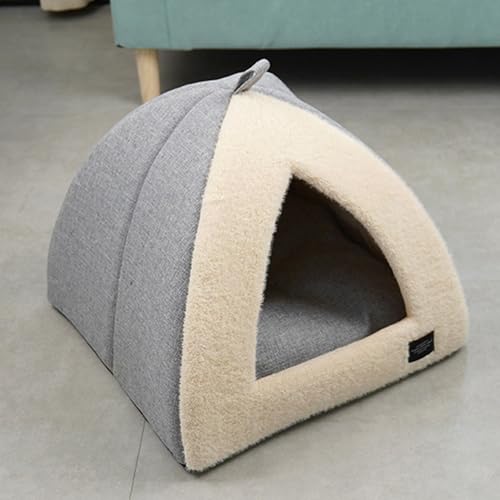 Dreieckiges Katzenhaus für den Innenbereich, weiches und warmes Katzenbett für den Innenbereich mit waschbaren Kissen, Haustierhöhle, Haustiersofa, Katzen-/Hundekorb, halbgeschlossenes Nest, Welpen Dreieckiges Katzenhaus für den Innenbereich, weiches und warmes Katzenbett für den Innenbereich mit waschbaren Kissen, Haustierhöhle, Haustiersofa, Katzen-/Hundekorb, halbgeschlossenes Nest, Welpen von ADUODAO