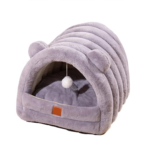 Großes Haustierzelt für den Innenbereich, Katzenbett mit rutschfester Unterseite, weiche Schlafhöhle für Katzen, waschbar, halbgeschlossenes Nest, Hundehaus für Haustier, Kätzchen, Welpen, Kaninchen Großes Haustierzelt für den Innenbereich, Katzenbett mit rutschfester Unterseite, weiche Schlafhöhle für Katzen, waschbar, halbgeschlossenes Nest, Hundehaus für Haustier, Kätzchen, Welpen, Kaninchen von ADUODAO