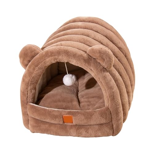 Großes Haustierzelt für den Innenbereich, Katzenbett mit rutschfester Unterseite, weiche Schlafhöhle für Katzen, waschbar, halbgeschlossenes Nest, Hundehaus für Haustier, Kätzchen, Welpen, Kaninchen Großes Haustierzelt für den Innenbereich, Katzenbett mit rutschfester Unterseite, weiche Schlafhöhle für Katzen, waschbar, halbgeschlossenes Nest, Hundehaus für Haustier, Kätzchen, Welpen, Kaninchen von ADUODAO