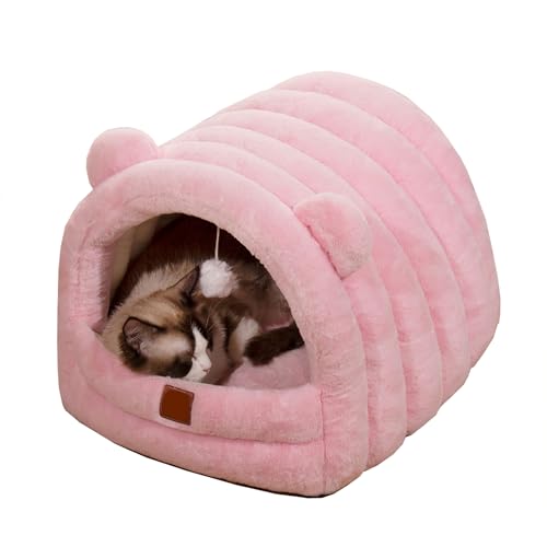 Großes Haustierzelt für den Innenbereich, Katzenbett mit rutschfester Unterseite, weiche Schlafhöhle für Katzen, waschbar, halbgeschlossenes Nest, Hundehaus für Haustier, Kätzchen, Welpen, Kaninchen Großes Haustierzelt für den Innenbereich, Katzenbett mit rutschfester Unterseite, weiche Schlafhöhle für Katzen, waschbar, halbgeschlossenes Nest, Hundehaus für Haustier, Kätzchen, Welpen, Kaninchen von ADUODAO