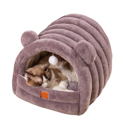 Großes Haustierzelt für den Innenbereich, Katzenbett mit rutschfester Unterseite, weiche Schlafhöhle für Katzen, waschbar, halbgeschlossenes Nest, Hundehaus für Haustier, Kätzchen, Welpen, Kaninchen Großes Haustierzelt für den Innenbereich, Katzenbett mit rutschfester Unterseite, weiche Schlafhöhle für Katzen, waschbar, halbgeschlossenes Nest, Hundehaus für Haustier, Kätzchen, Welpen, Kaninchen von ADUODAO