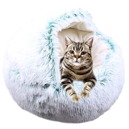 Katzenbetten für den Innenbereich, winddichtes Katzenberuhigungshaus mit rutschfester Unterseite, Haustierzelt, Haustierkissen, Sofa mit Kapuze, rundes Kätzchen-Schlafbett gegen Angst (50 x 50 x 20 cm Katzenbetten für den Innenbereich, winddichtes Katzenberuhigungshaus mit rutschfester Unterseite, Haustierzelt, Haustierkissen, Sofa mit Kapuze, rundes Kätzchen-Schlafbett gegen Angst (50 x 50 x 20 cm von ADUODAO