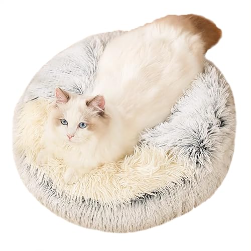 Katzenhöhle für den Innenbereich, winddichtes Katzen-Nistbett gegen Angst, Plüsch-Zeltkissen, weicher Haustierschlafsack mit rutschfester Unterseite für Kätzchen, Welpen (Durchmesser: 65 cm, Grau) Katzenhöhle für den Innenbereich, winddichtes Katzen-Nistbett gegen Angst, Plüsch-Zeltkissen, weicher Haustierschlafsack mit rutschfester Unterseite für Kätzchen, Welpen (Durchmesser: 65 cm, Grau) von ADUODAO