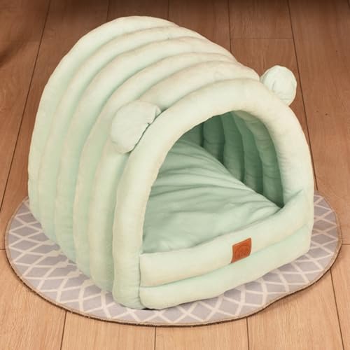 Schlafhöhle für Katzen, weiches und warmes Haustierhöhlenbett für Kätzchen, kleine Hunde, Welpen, bequemes Katzenzelt, Hundekorb, weiche, beruhigende Haustiermatten für den Winter (45 x 40 x 35 cm Schlafhöhle für Katzen, weiches und warmes Haustierhöhlenbett für Kätzchen, kleine Hunde, Welpen, bequemes Katzenzelt, Hundekorb, weiche, beruhigende Haustiermatten für den Winter (45 x 40 x 35 cm von ADUODAO