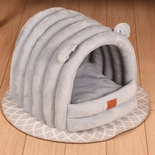 Schlafhöhle für Katzen, weiches und warmes Haustierhöhlenbett für Kätzchen, kleine Hunde, Welpen, bequemes Katzenzelt, Hundekorb, weiche, beruhigende Haustiermatten für den Winter (45 x 40 x 35 cm Schlafhöhle für Katzen, weiches und warmes Haustierhöhlenbett für Kätzchen, kleine Hunde, Welpen, bequemes Katzenzelt, Hundekorb, weiche, beruhigende Haustiermatten für den Winter (45 x 40 x 35 cm von ADUODAO