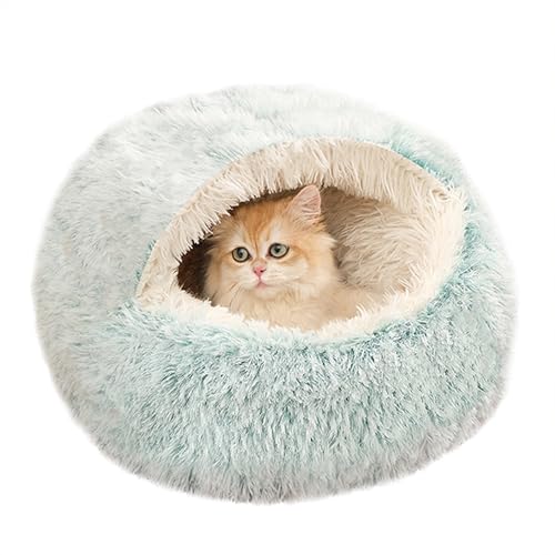 Winddichte Katzenbetten für den Innenbereich, warmer Donut-Katzen-Schlafsack, Plüsch-Hundekissen, rutschfestes Haustierkissen-Sofa mit großer Kapuze, waschbar, runde Haustierhöhle (Durchmesser: 65 cm Winddichte Katzenbetten für den Innenbereich, warmer Donut-Katzen-Schlafsack, Plüsch-Hundekissen, rutschfestes Haustierkissen-Sofa mit großer Kapuze, waschbar, runde Haustierhöhle (Durchmesser: 65 cm von ADUODAO