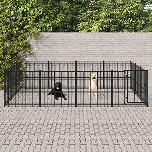 ADWOA Outdoor-Hundezwinger Stahl 11,58 m² Hundetoilette FüR GroßE Hunde Freilaufgehege Meerschweinchen von ADWOA