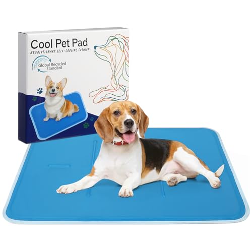 AECCN Kühlmatte Hund, 65 x 50 cm, GRS Zertifiziert, Ungiftiges Festes Gel, Selbstkühlende Matte für Hunde und Katzen, Schnelle Abkühlung Entlastung im Heißen Sommer für Haustiere [M] von AECCN