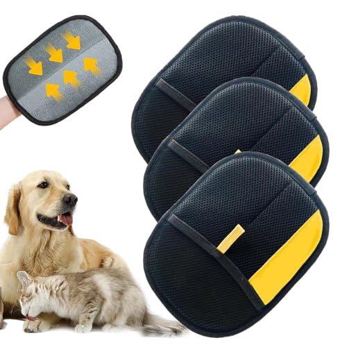 AEDNX Goalintent Tierhaarentferner Elektrostatische Handschuhe, 2025 Neuer Tierhaarentfernungshandschuh für Katzen & Hunde, doppelseitige wiederverwendbare elektrostatische Handschuhe für Couch von AEDNX