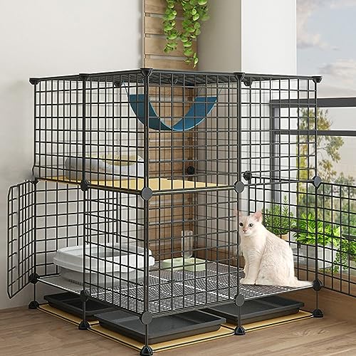 AEGCAOJH DIY-Katzenkäfig, großer mehrschichtiger Katzenkäfig aus Metall für den Innenbereich, einfach zu montieren, geeignet für kleine Katzen, Welpen, Hundekäfige, Kleintiere, Katzenzucht AEGCAOJH DIY-Katzenkäfig, großer mehrschichtiger Katzenkäfig aus Metall für den Innenbereich, einfach zu montieren, geeignet für kleine Katzen, Welpen, Hundekäfige, Kleintiere, Katzenzucht von AEGCAOJH
