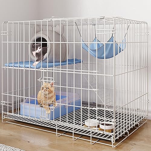 AEGCAOJH Großer Katzenkäfig für den Innenbereich, faltbar, doppelschichtiger Katzenzaun, Hundekäfig, Meerschweinchenkäfig, Frettchenkäfig, Trainingsraum für Haustiere, ideal für Kleintiere, von AEGCAOJH