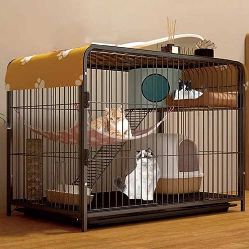 AEGCAOJH Großer Katzenkäfig für den Innenbereich, verstärkter Rahmen, Katzenzaun aus Draht, mehrschichtig, großer Raum, Hundekäfig für den Außenbereich, Meerschweinchenkäfig, Trainingsplatz von AEGCAOJH