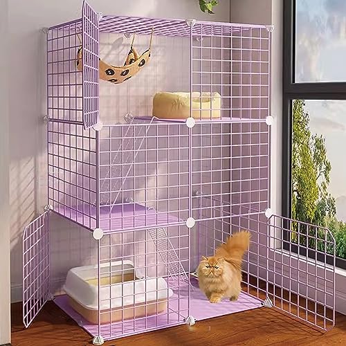 AEGCAOJH Katzenkäfig, Innenraum, Katzenkäfig aus Metalldraht, mehrere Plattformen, leicht zu reinigen, Hundekäfig, Katzenzaun, Katzenhaus, leicht zu montieren, großer Trainingsplatz für Hau AEGCAOJH Katzenkäfig, Innenraum, Katzenkäfig aus Metalldraht, mehrere Plattformen, leicht zu reinigen, Hundekäfig, Katzenzaun, Katzenhaus, leicht zu montieren, großer Trainingsplatz für Hau von AEGCAOJH