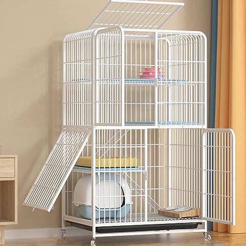 AEGCAOJH Katzenkäfig, Katzenzucht für den Innenbereich, mehrschichtig, große Plattform, DIY-Katzenzaun, Metallzwinger, geeignet für 1–2 Katzen, Kleintiere, Katzenzaun für den Außenbereich, von AEGCAOJH