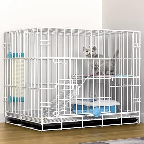 AEGCAOJH Katzenkäfig für Zuhause, großer Katzenzaun aus Metall, Faltbarer Katzenzaun für draußen, für Wohnmobile und Camping, mit Tablett, geeignet für Kleintiere, Frettchen, Katzen, Meersc von AEGCAOJH